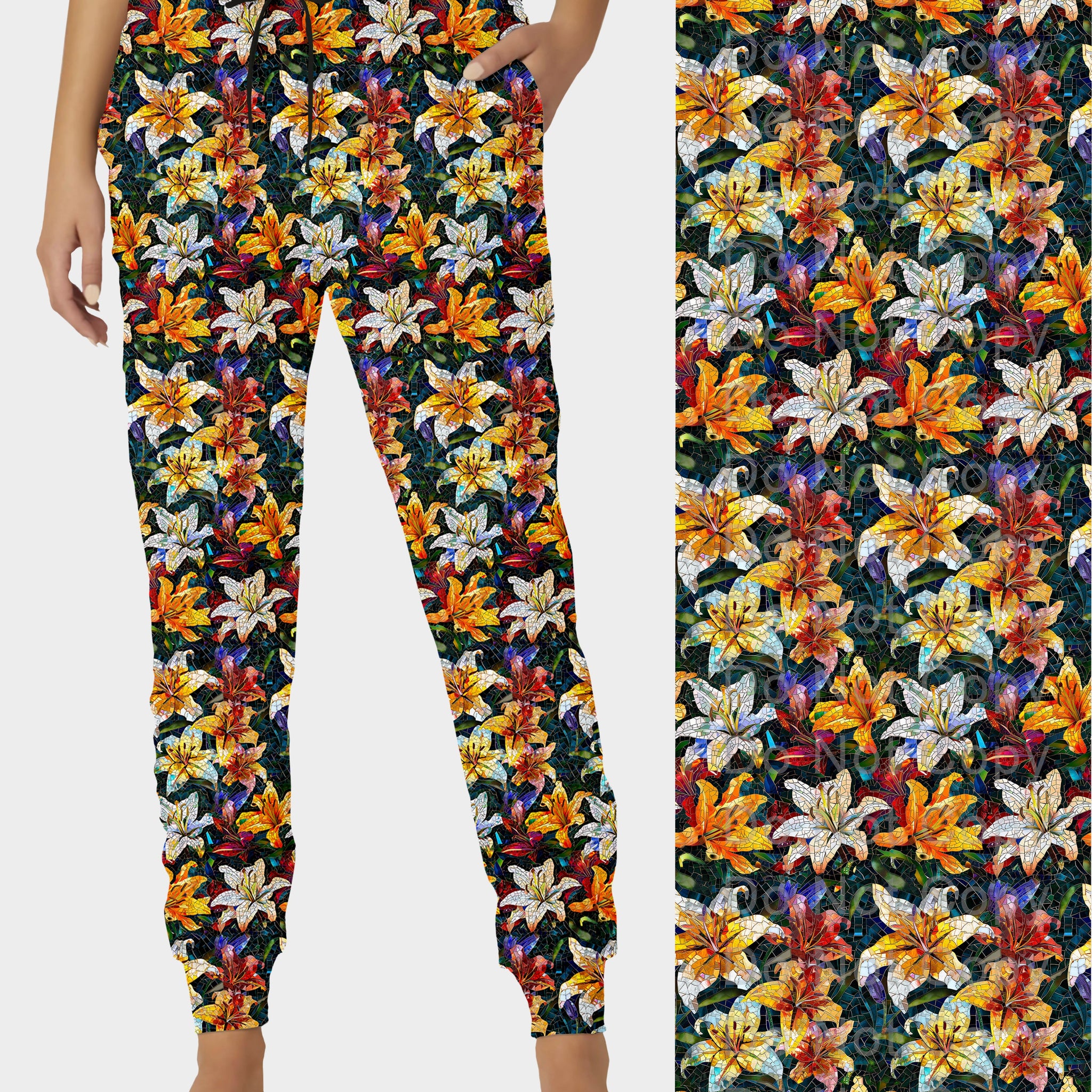 RTS - Mosaic Lilies Joggers