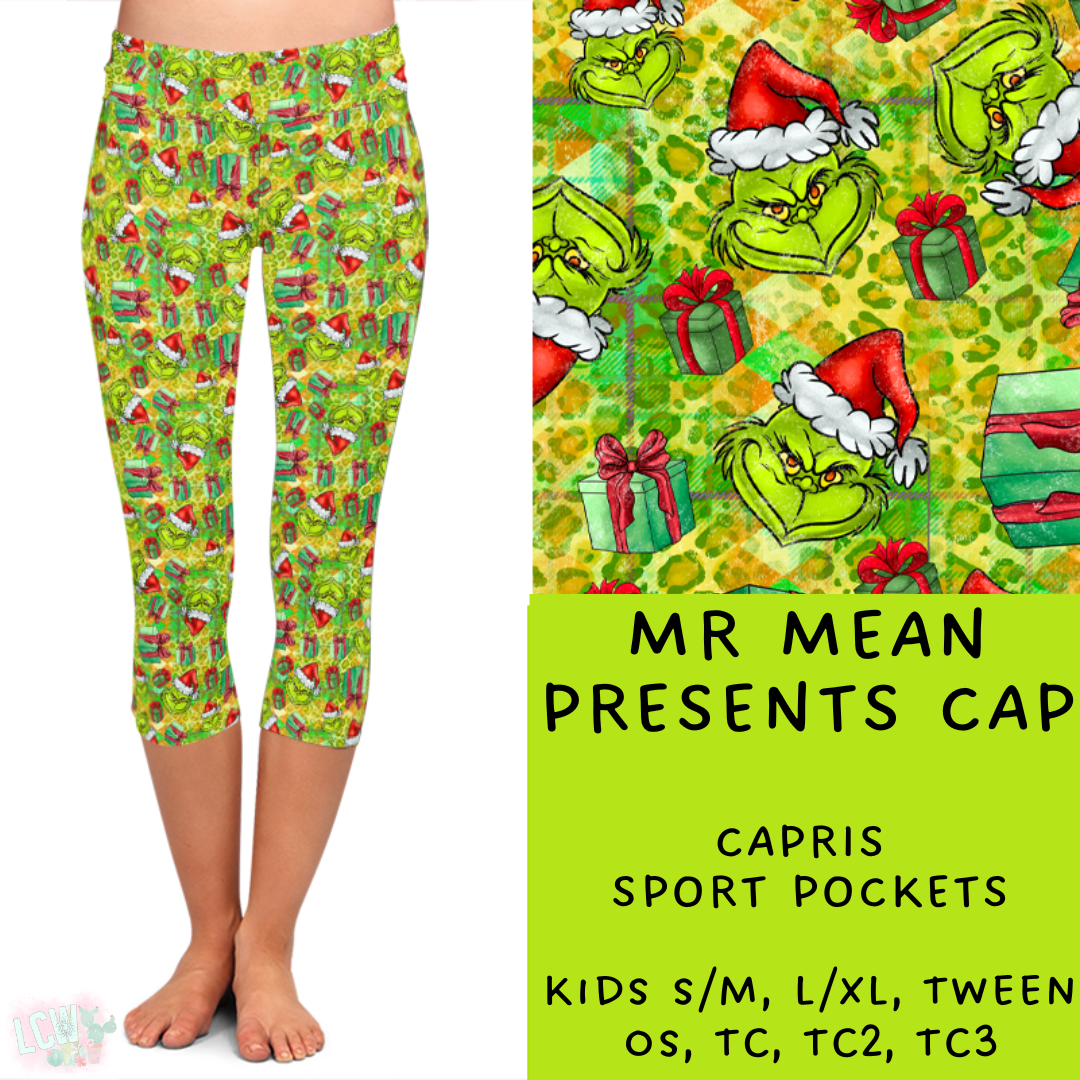 Batch #222 - Comfy Christmas - Closes 10/23 - ETA early Dec- Mr Mean Presents Full and Capri Length Leggings