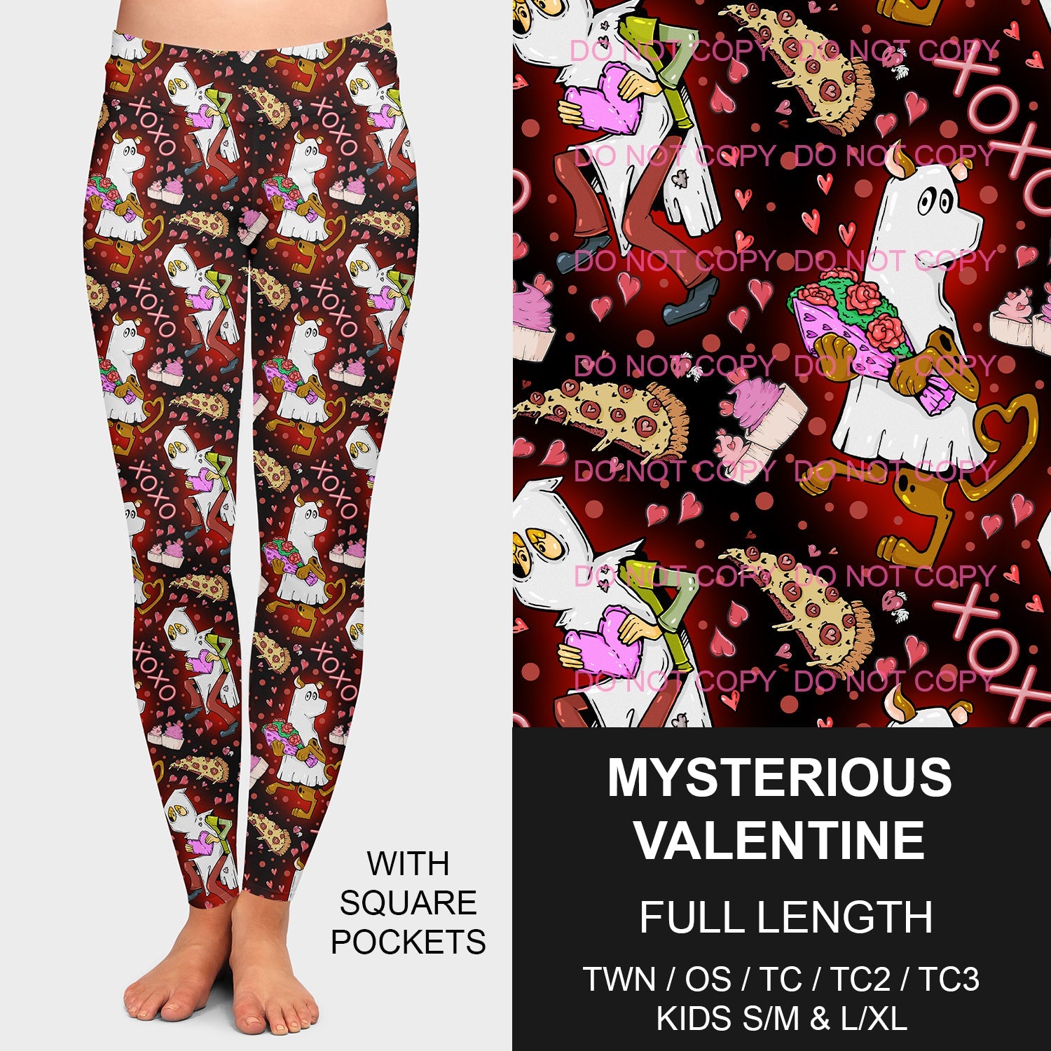 B197 - Preorder Mysterious Valentine Leggings w/ Pockets (Closes 12/01. ETA late Jan.)