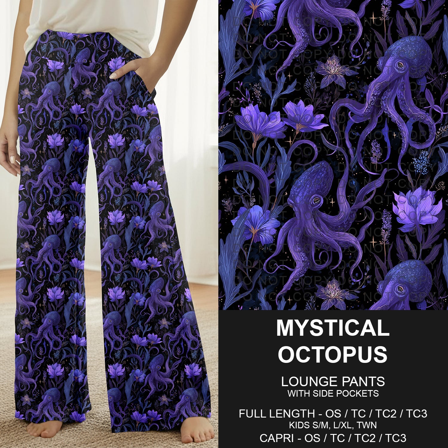 B292 - Preorder Mystical Octopus Lounge Pants (Closes 5/24. ETA: late July)