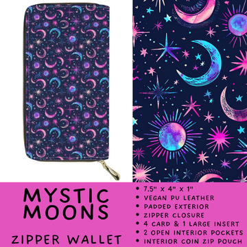 Batch #460 - Zip It Collection - Closes 12/5 - ETA late Jan - Mystic Moons Zipper Wallet