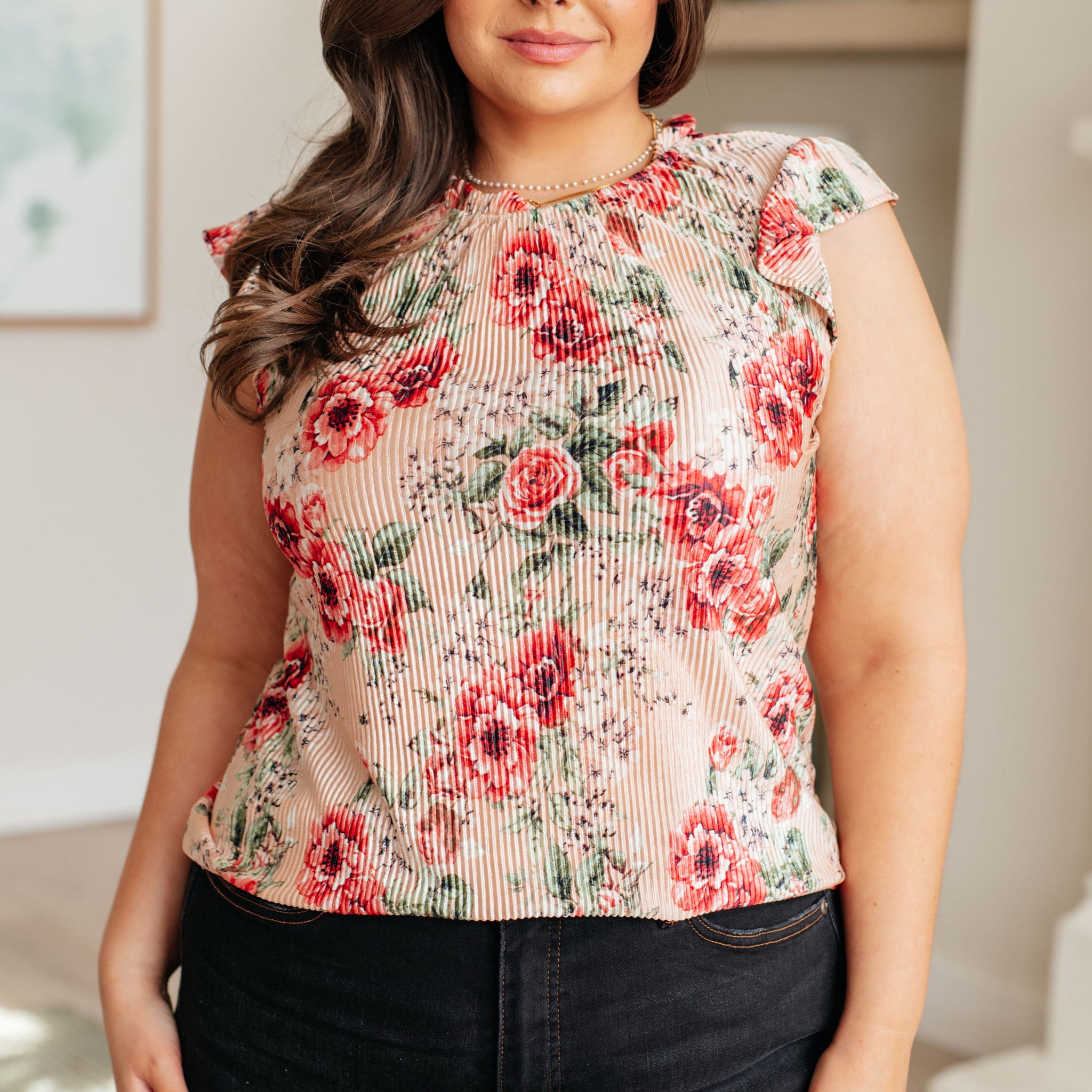 Making Me Blush Floral Top