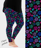 RTS - Mandala Paws Leggings w/ Pockets