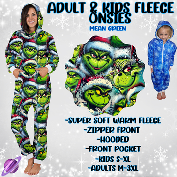 MEAN GREEN-ONESIES ROUND 3- PREORDER CLOSING 9/23