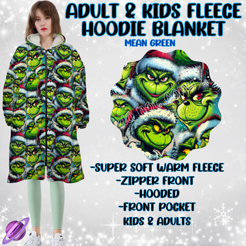 MEAN GREEN- HOODIE BLANKET RUN-PREORDER CLOSING 9/28 ETA NOV