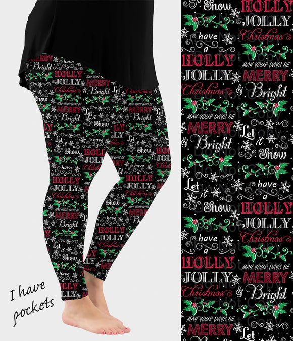 RTS - Merry and Bright Leggings w/ Pockets