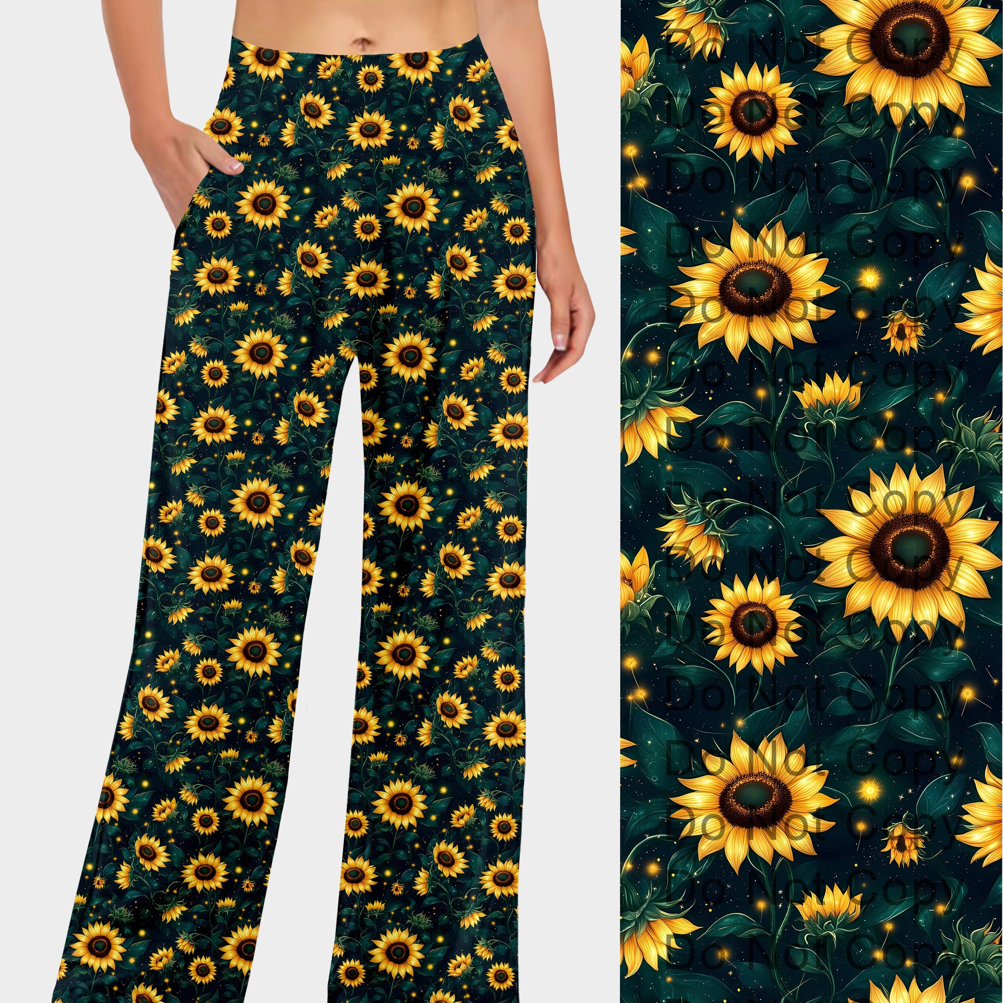RTS - Midnight Sunflower Lounge Pants
