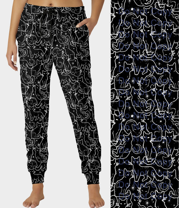 RTS - Mischievous Black Cats Joggers