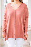 V-neck Hi-low Lusciously Soft Sweater