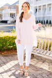V-neck Hi-low Lusciously Soft Sweater