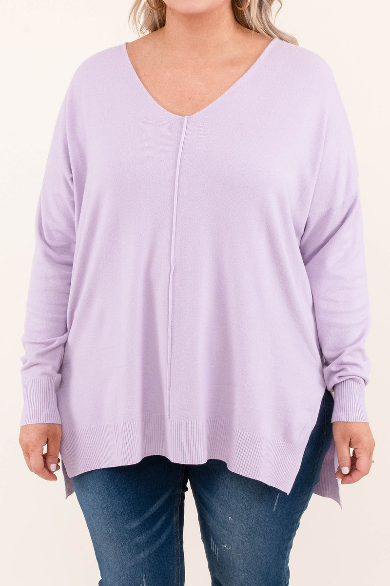 V-neck Hi-low Lusciously Soft Sweater