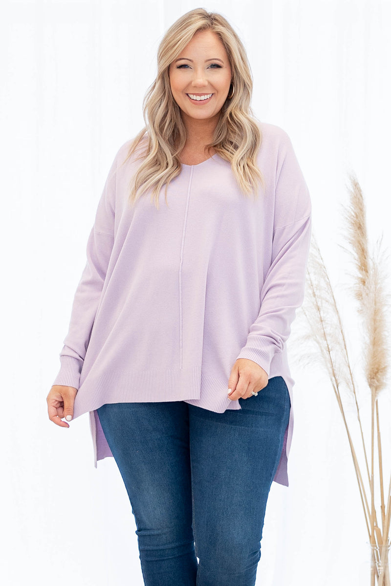 V-neck Hi-low Lusciously Soft Sweater