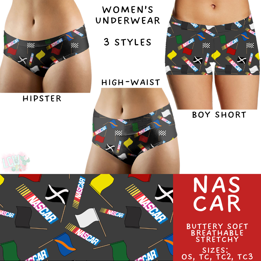 Batch #473 - Comfortable Underwear 5 - Closes 1/9 - ETA early March - Nas Car Women's Underwear