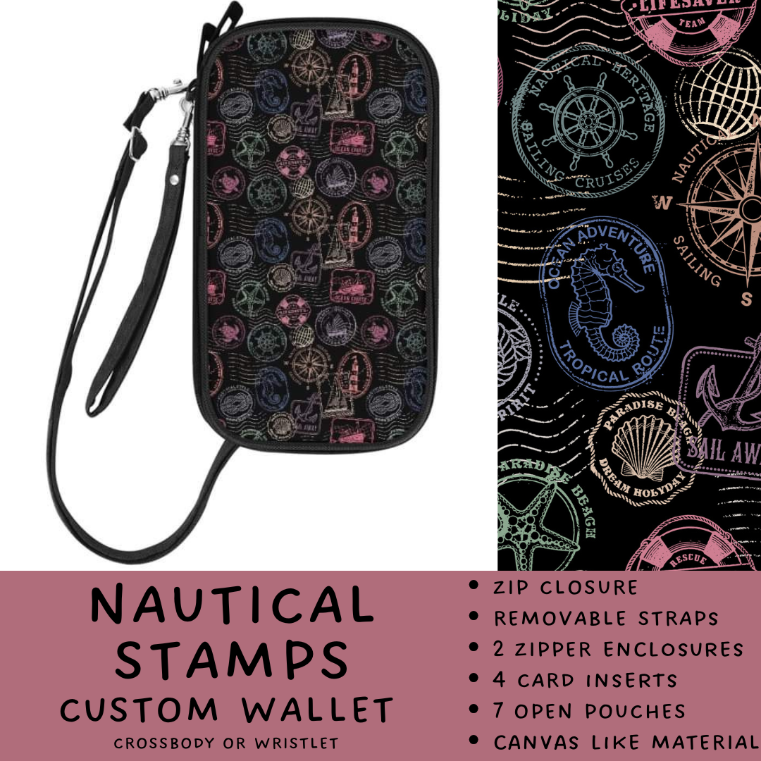 Batch #245 - The Crossbody Wallet - Closes 11/29 - ETA mid Jan - Nautical Stamps Crossbody Wallet