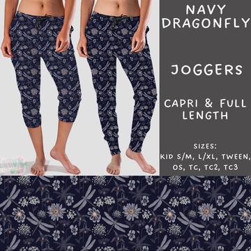 Batch #209 - Fun Run 5 - Closes 10/2 - ETA mid Nov - Navy Dragonfly Full and Capri Length Joggers