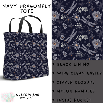 Batch #209 - Fun Run 5 - Closes 10/2 - ETA mid Nov - Navy Dragonfly Tote