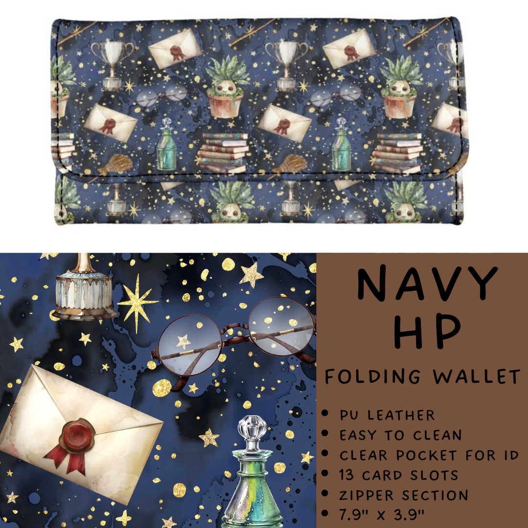 Batch #265 - Card Holders & Foldable Wallets - Closes 1/1 - ETA mid Feb - Navy HP Foldable Wallet