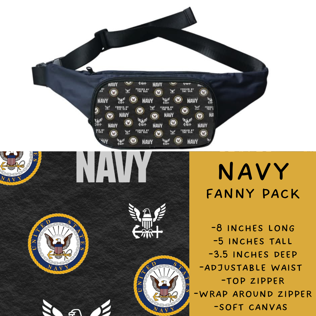 Batch #276 - Fanny Packs & Drawstring Backpacks - Closes 1/24 - ETA late March - Navy Fanny Pack