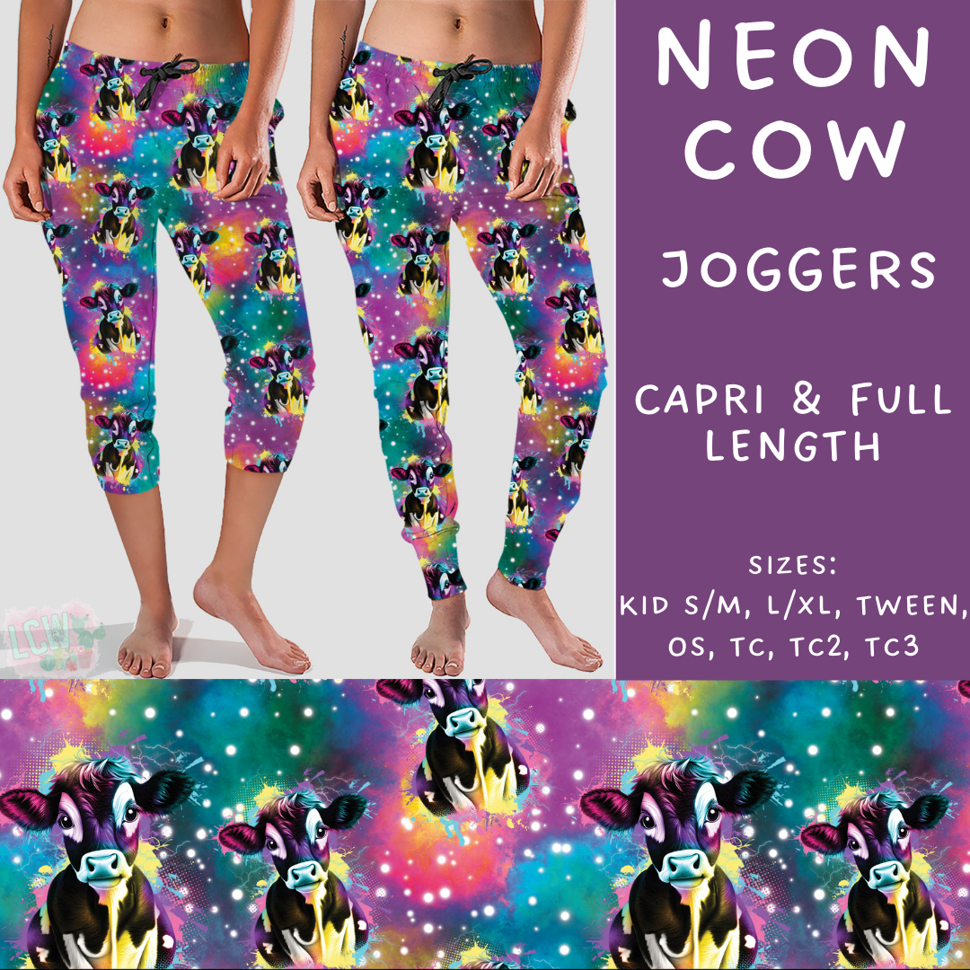 Batch #209 - Fun Run 5 - Closes 10/2 - ETA mid Nov - Neon Cow Full and Capri Length Joggers