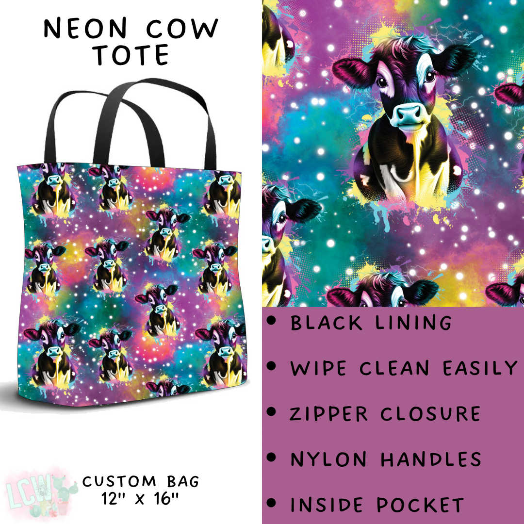 Batch #209 - Fun Run 5 - Closes 10/2 - ETA mid Nov - Neon Cow Tote