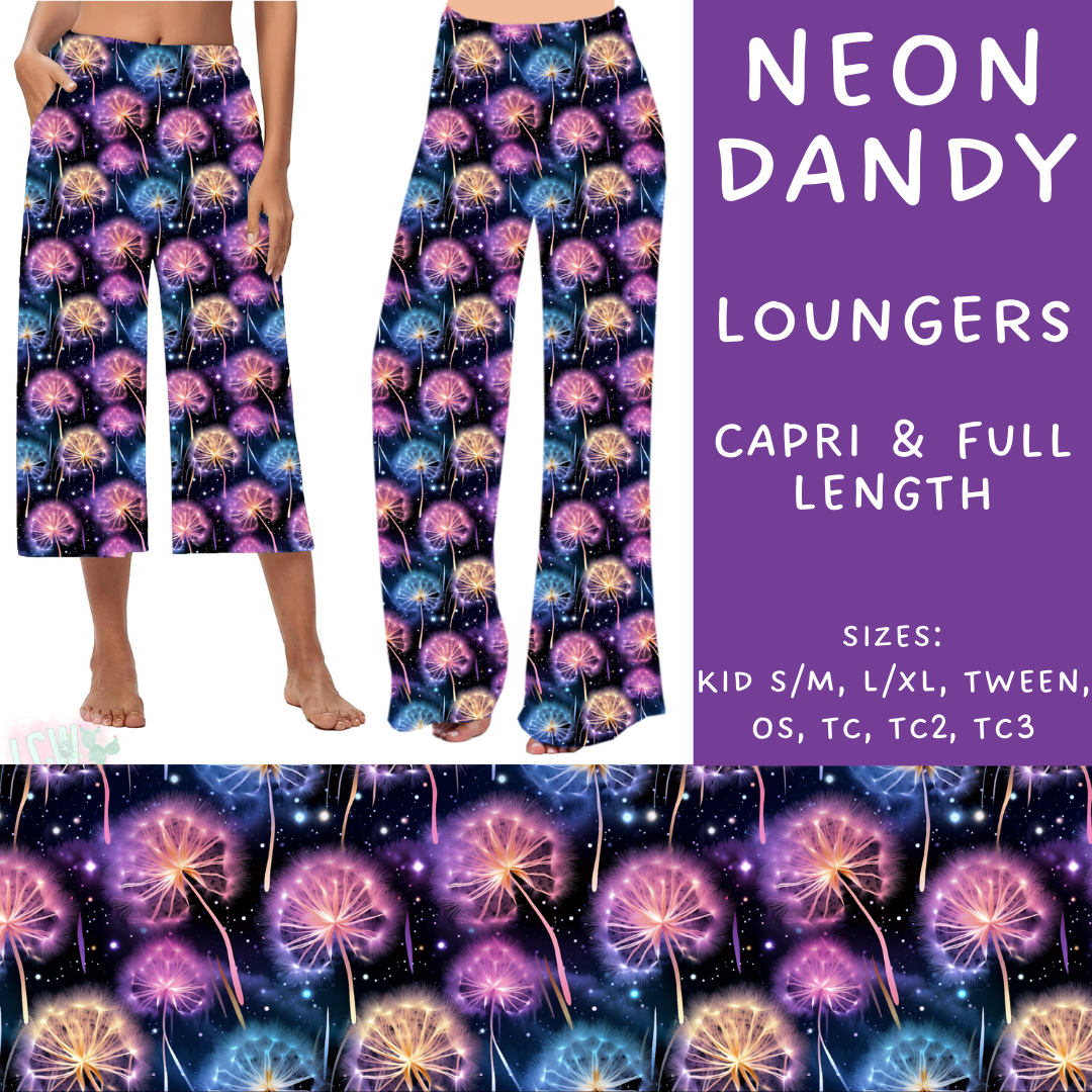 Batch #209 - Fun Run 5 - Closes 10/2 - ETA mid Nov - Neon Dandy Capri and Full Length Loungers