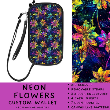 Batch #245 - The Crossbody Wallet - Closes 11/29 - ETA mid Jan - Neon Flowers Crossbody Wallet