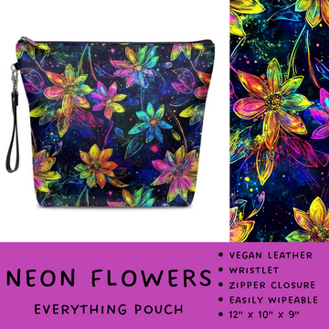 Batch #246 - The Everything Pouch - Closes 11/29 - ETA mid Jan - Neon Flowers Everything Pouch