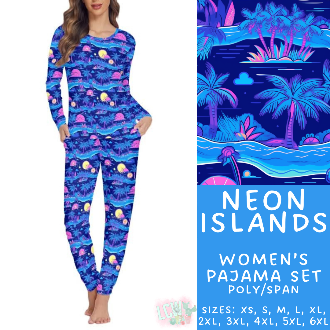 Batch #344 - Family Pajama Party - Closes 5/23 - ETA late July - Neon Islands Women's Pajama Set