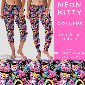 Batch #209 - Fun Run 5 - Closes 10/2 - ETA mid Nov - Neon Kitty Full and Capri Length Joggers