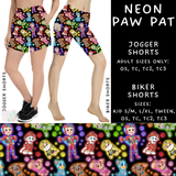 Ready To Ship - Neon Paw Pat Jogger Shorts - OS