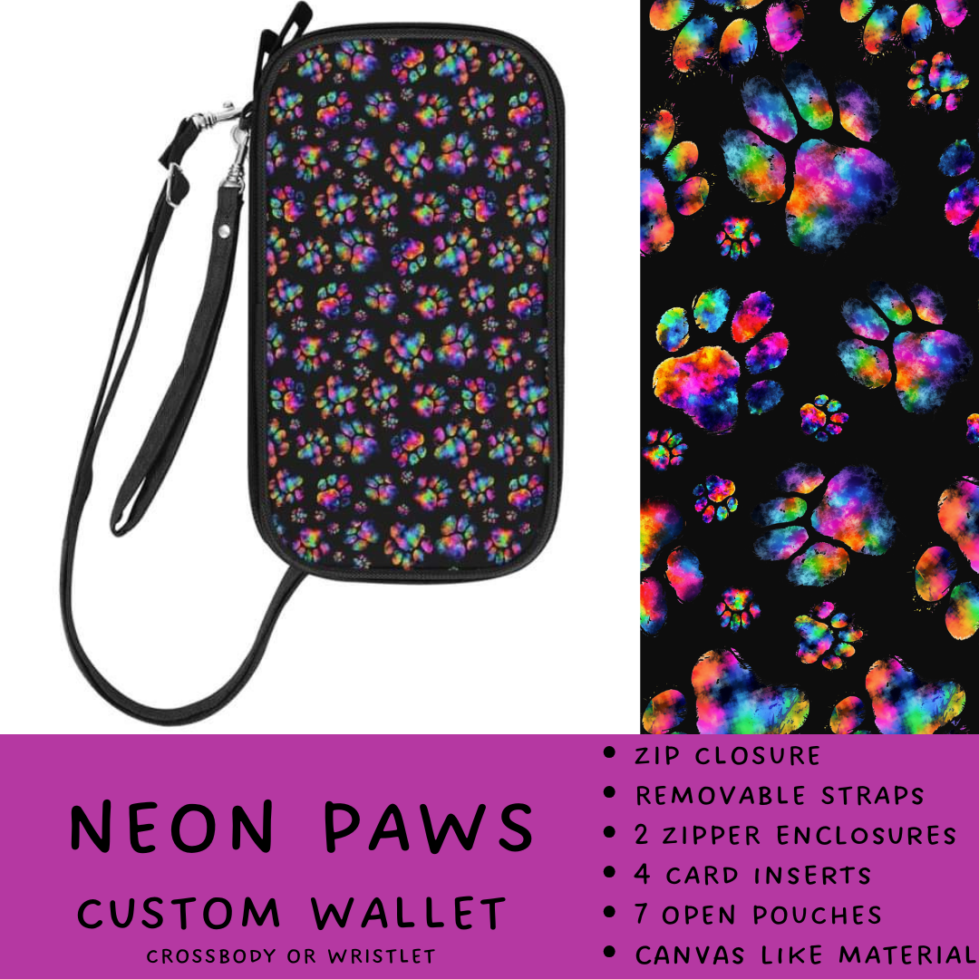 Batch #245 - The Crossbody Wallet - Closes 11/29 - ETA mid Jan - Neon Paws Crossbody Wallet