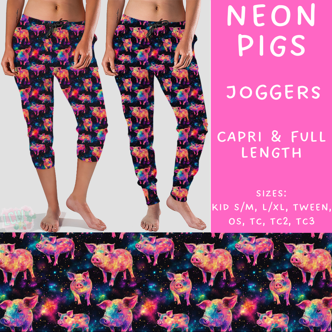 Batch #209 - Fun Run 5 - Closes 10/2 - ETA mid Nov - Neon Pigs Full and Capri Length Joggers