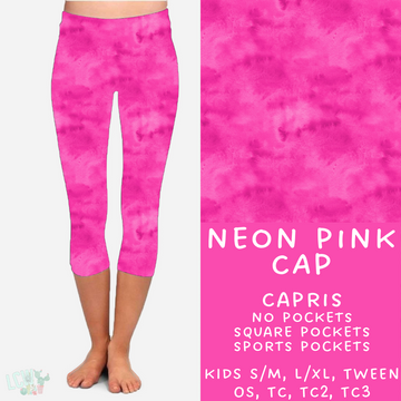 Ready To Ship - Neon Pink Capri Leggings