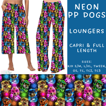 Batch #247 - Cool Characters 6 - Closes 12/2 - ETA late Jan - Neon PP Dogs Capri and Full Length Loungers