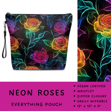 Batch #246 - The Everything Pouch - Closes 11/29 - ETA mid Jan - Neon Roses Everything Pouch