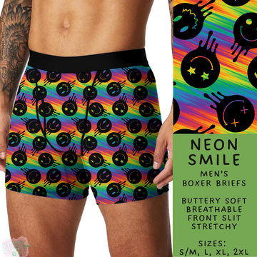 Batch #244 - Comfortable Underwear 2 - Closes 11/27 - ETA mid/late Jan - Neon Smile Men's Boxer Briefs