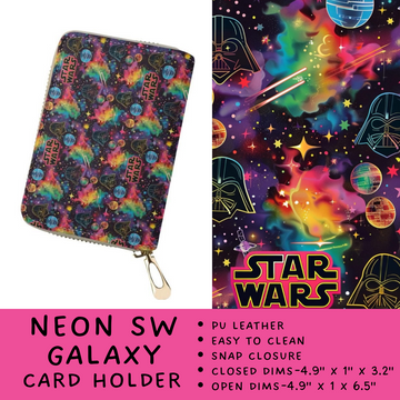 Batch #265 - Card Holders & Foldable Wallets - Closes 1/1 - ETA mid Feb - Neon SW Galaxy Card Holder