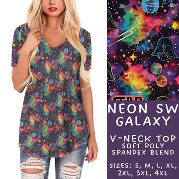 Batch #278 - Cool Characters 7 - Closes 1/29 - ETA early April - Neon SW Galaxy V-Neck Tee