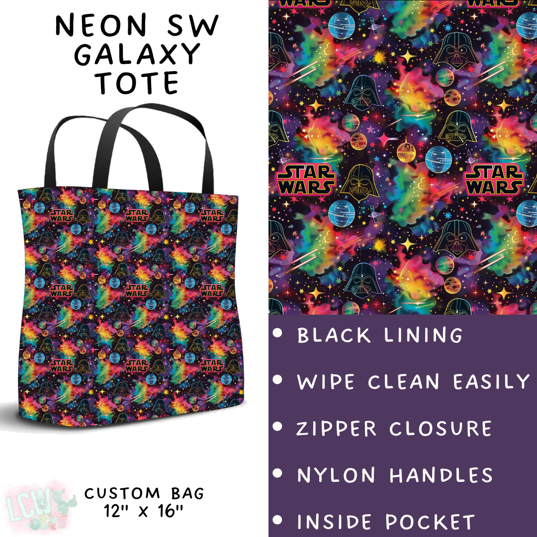 Batch #278 - Cool Characters 7 - Closes 1/29 - ETA early April - Neon SW Galaxy Tote