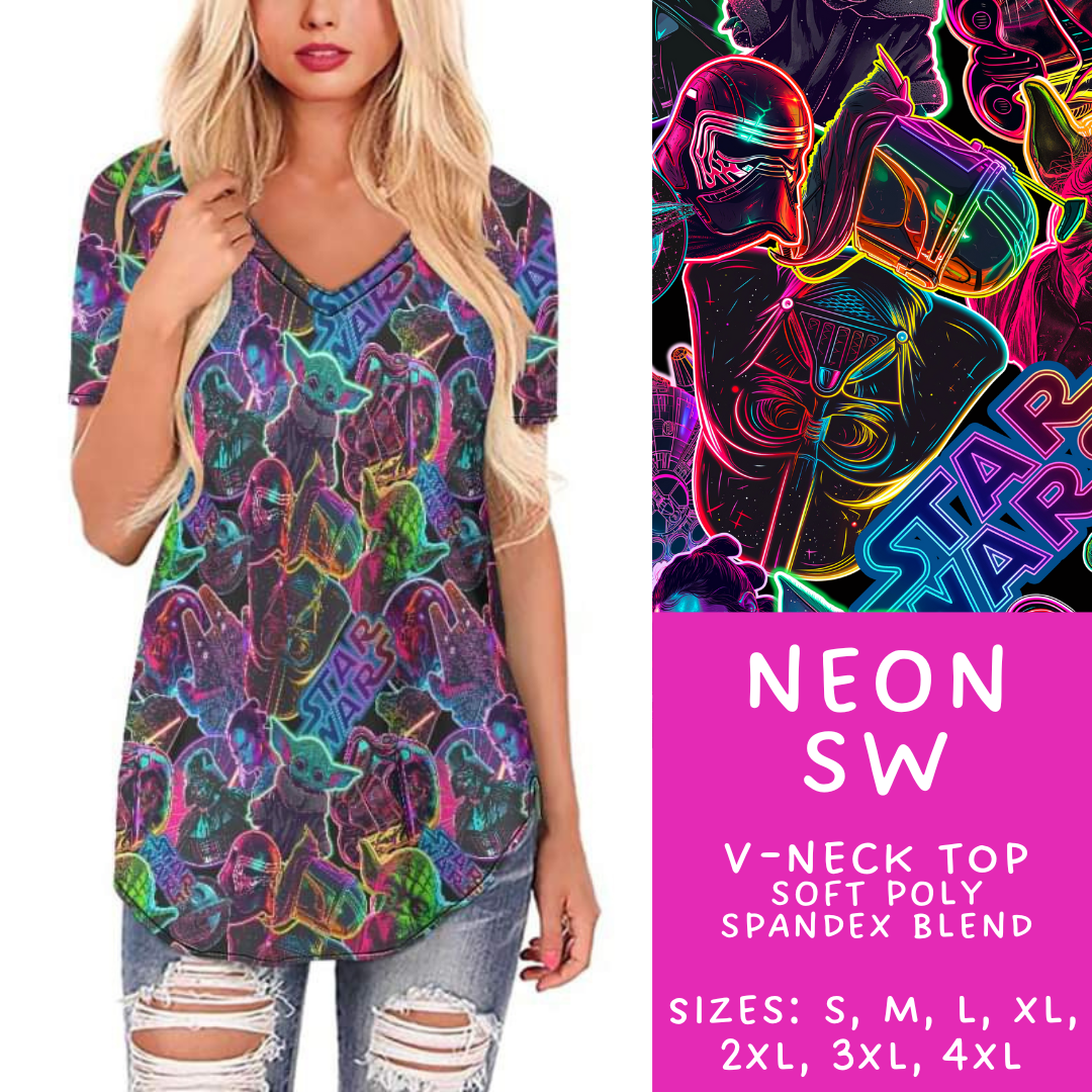 Batch #247 - Cool Characters 6 - Closes 12/2 - ETA late Jan - Neon SW V-Neck Tee