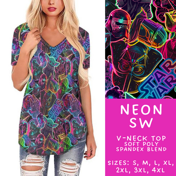 Batch #247 - Cool Characters 6 - Closes 12/2 - ETA late Jan - Neon SW V-Neck Tee