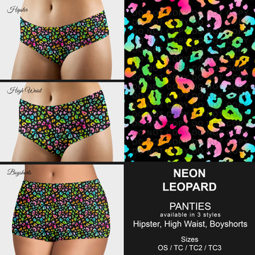 B306 - Preorder Neon Leopard Panties (Closes 8/07. ETA mid October)