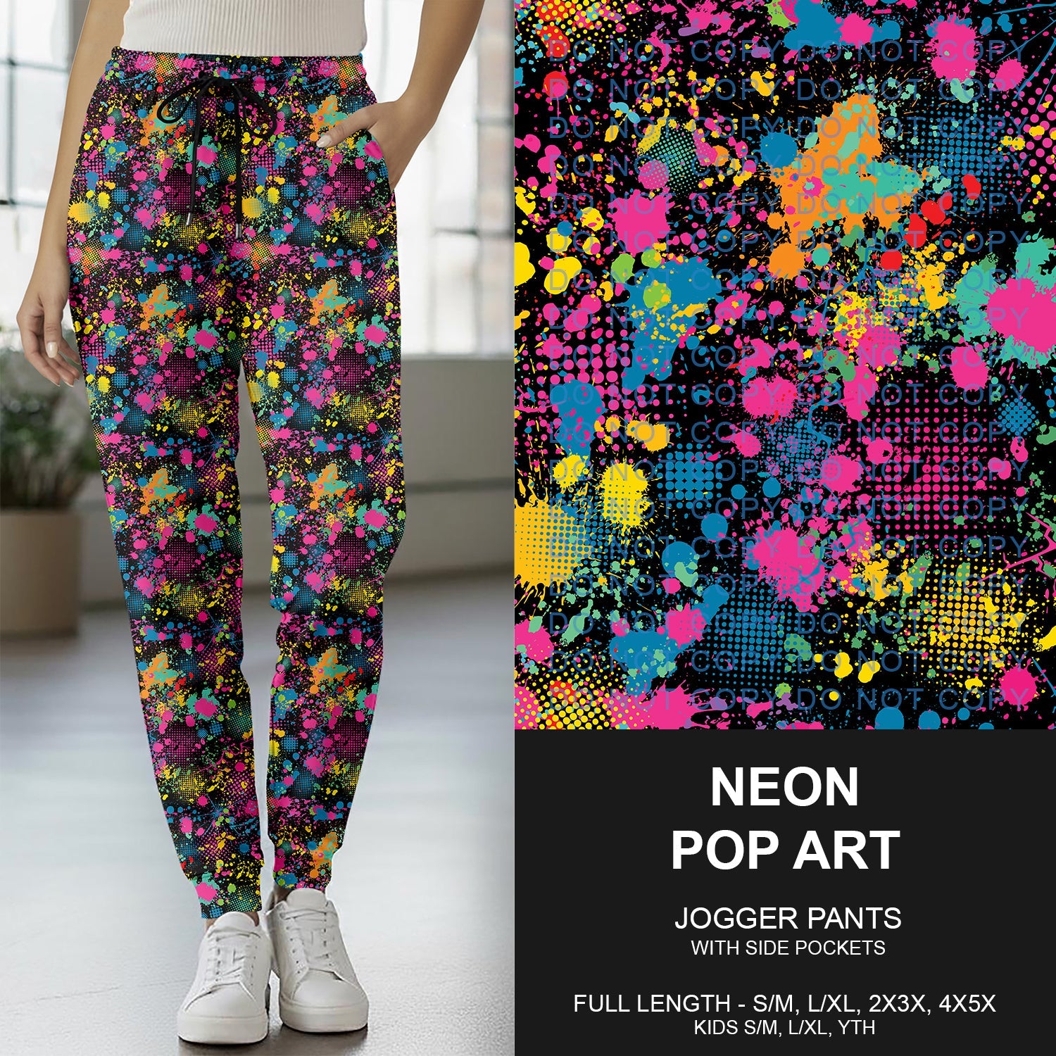 B269 - Preorder Neon Pop Art Joggers (Closes 12/28. ETA early March)