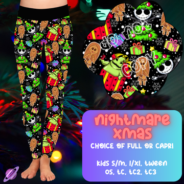 NIGHTMARE XMAS - CHRISTMAS RUN - LEGGING/CAPRI PREORDER CLOSING 9/29