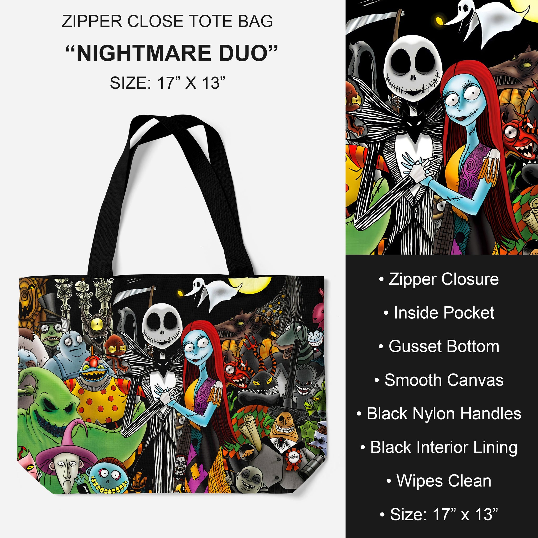 B195 - Preorder Nightmare Duo Tote Bag (Closes 11/19. ETA: late Jan.)