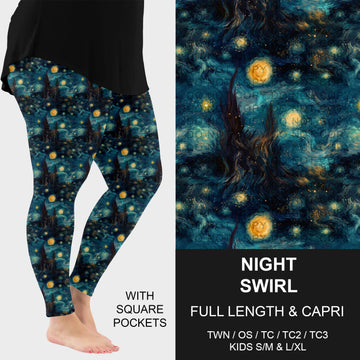 B318 - Preorder Night Swirl Leggings w/ Pockets (Closes 10/25. ETA: late Dec.)