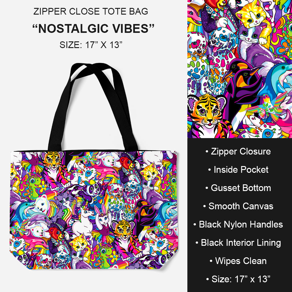 B195 - Preorder Nostalgic Vibes Tote Bag (Closes 11/19. ETA: late Jan.)