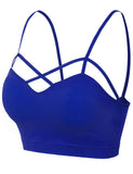 Women's Seamless Criss-Cross Bralette with Removable Pads