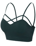 Women's Seamless Criss-Cross Bralette with Removable Pads