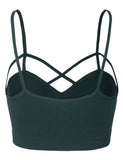 Women's Seamless Criss-Cross Bralette with Removable Pads